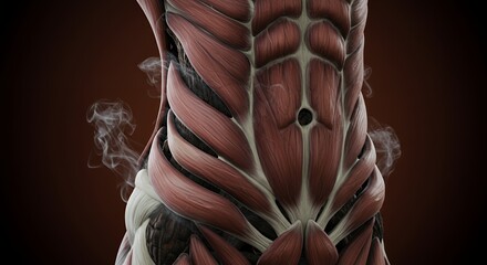 Human Anatomy: Abdominal Muscles and Smoke