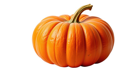Fototapeta premium Isolated orange pumpkin on transparent png background nature food studio close-up seasonal decor