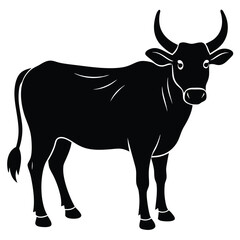 zebu vector sihouettee
