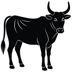 zebu vector sihouettee
