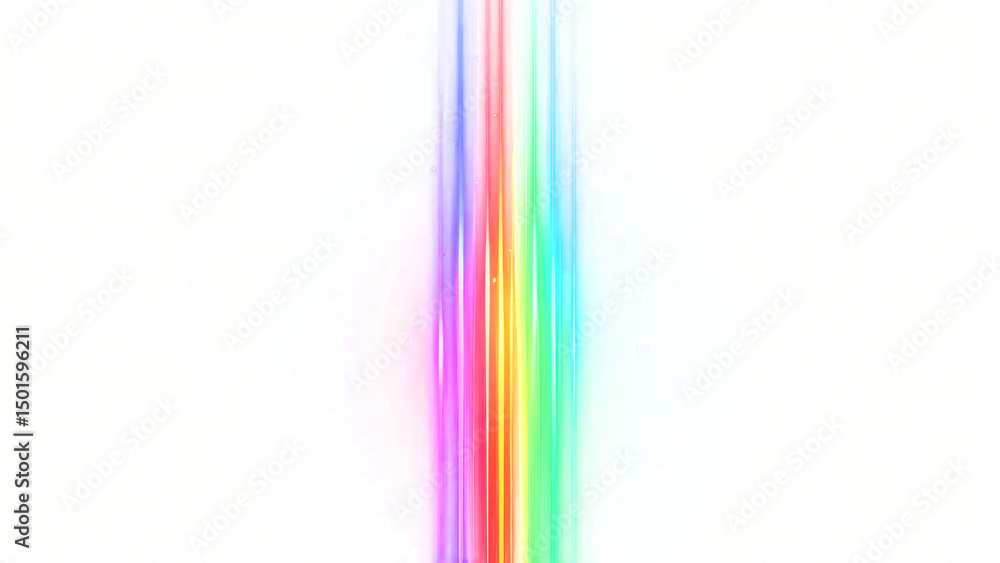 Poster abstract rainbow stripes: a vibrant and ethereal image of abstract rainbow stripes, where light and 
