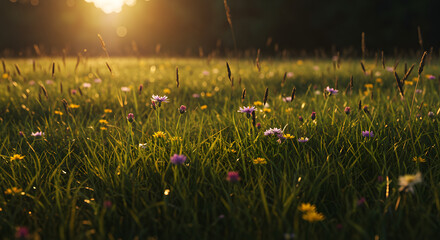 field of flowers nature