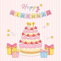 lovely birthday cake celebration 1