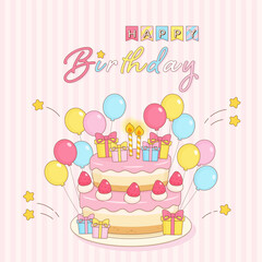 lovely birthday cake celebration 2