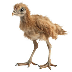 A brown chick isolated on a transparent background, perfect for farm-themed visuals, educational materials, spring designs, and animal illustrations