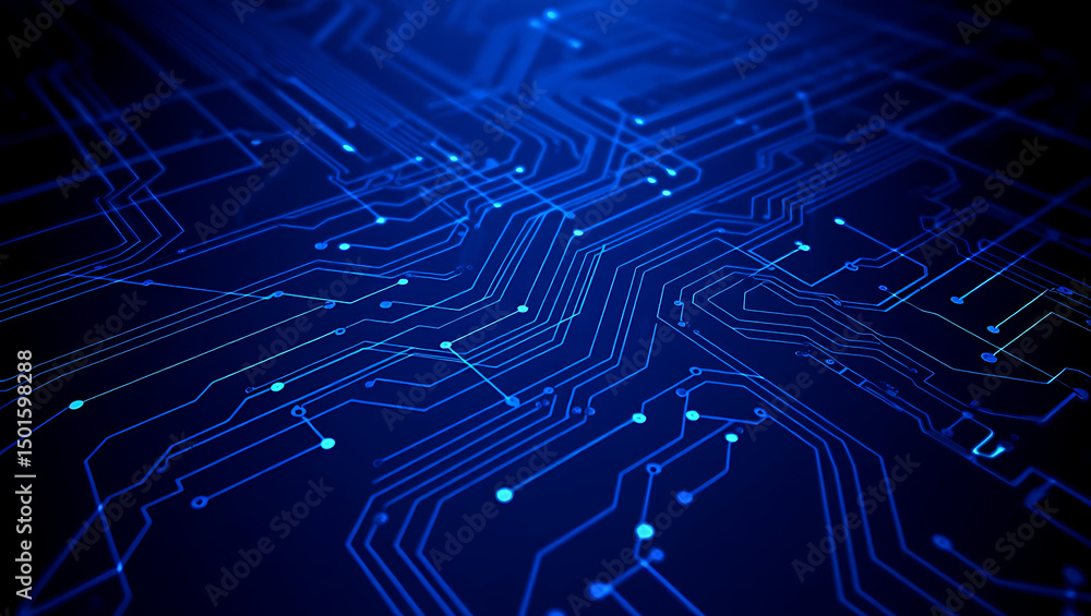 Aufkleber abstract circuit board technology background high-resolution image of electronic pathways