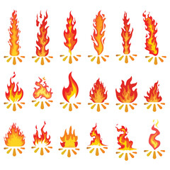 fire icons , fire icons set