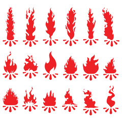 fire icons , fire icons set