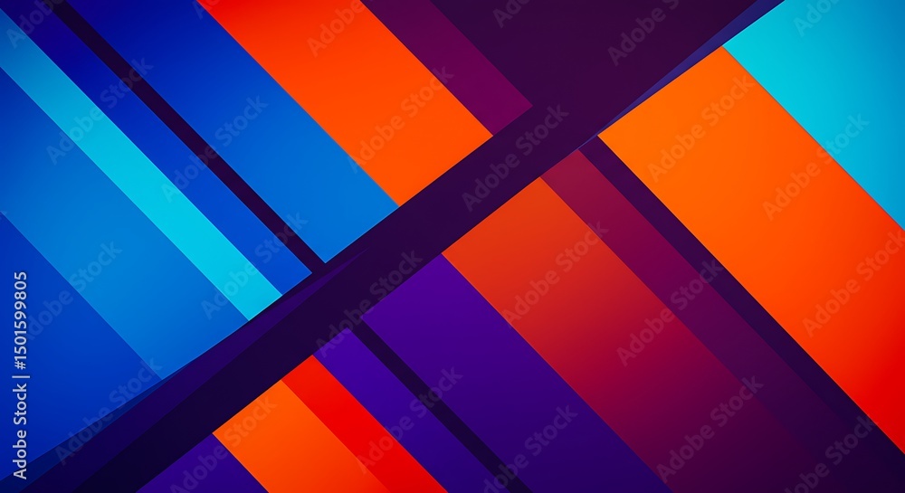 Poster colorful abstract geometric lines create dynamic and vibrant background