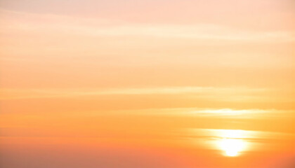 Obraz premium Soft Orange and Yellow Sunset Sky