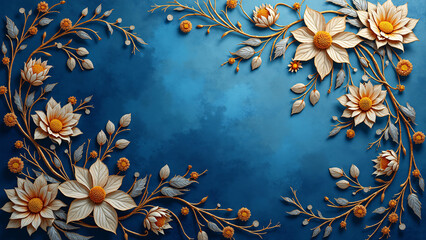 Obraz premium Bloom Elegance- Artistic flowers with intricate designs