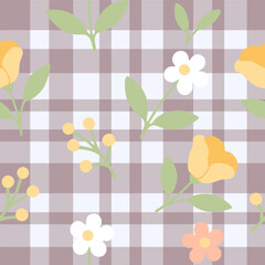 Simple floral seamless ethnic flower pattern for accessories and wrapping paper and clothes print and kids fabrics notebooks.