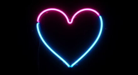 Neon Heart: A Glowing Symbol of Love and Romance