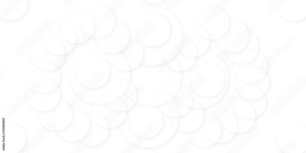 Aufkleber abstract white gradient circle pattern of 3d bubbles background template. abstract white modern tran