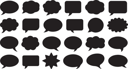 Clean vector speech bubbles in different styles including talking clouds and message boxes ideal for chat apps websites and conversation design use