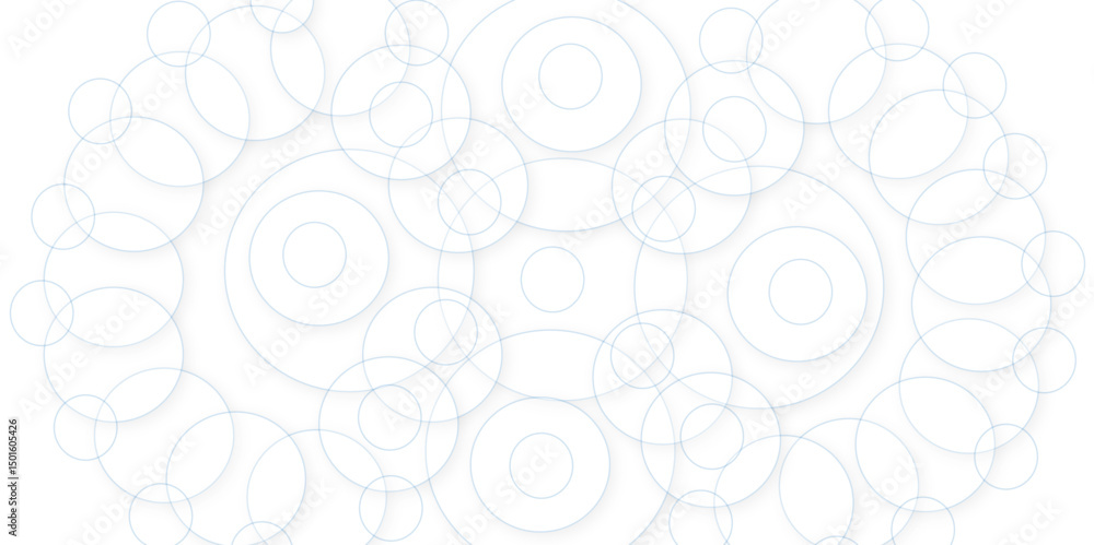 Aufkleber abstract white gradient circle pattern of 3d bubbles background template. abstract white modern tran