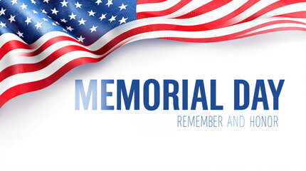 happy memorial day star and flag