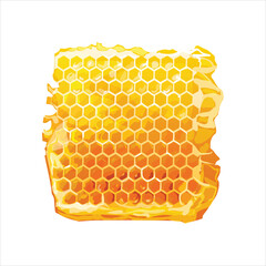 Honeycomb illustration isolated on white background