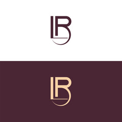 Alphabet letters Initials Monogram logo LB, LB INITIAL, LB letter