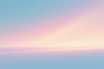 Fototapeta premium Soft pastel gradient of blue, pink, and peach colors creating a calm scene