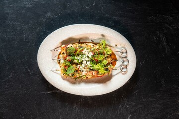 Dark food photography premium exclusive gourment chef