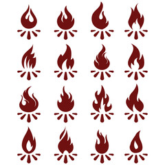 fire icons , fire icons set