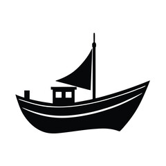 Boat Silhouette Vector Illustration