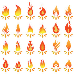 fire icons , fire icons set