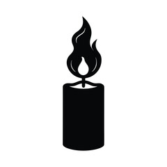 Candle Flame Warm Vector Silhouette