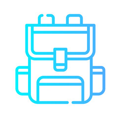 college icon spesial line with gradient color blue_bagpack