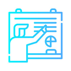 college icon spesial line with gradient color blue_teach