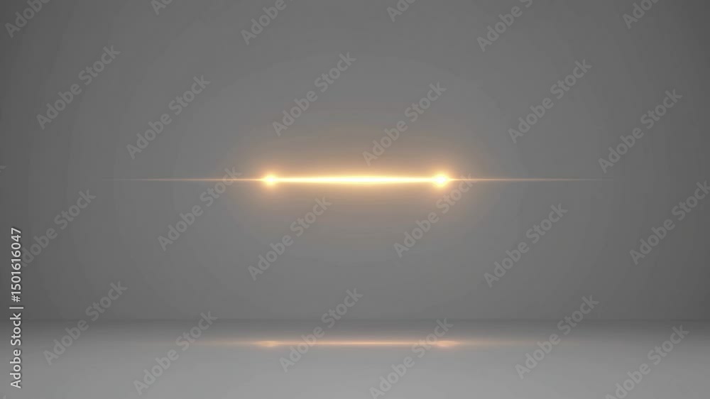 Poster golden horizontal lens flares are appearing on white and grey backgrounds, creating a beautiful and 