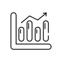 Marketing Graph icon vector stock illustration