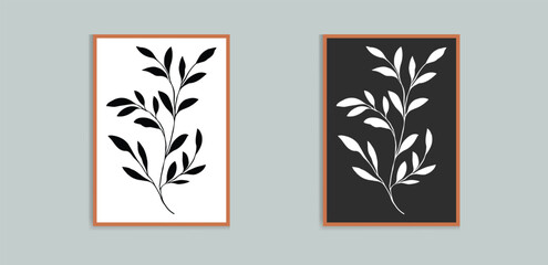 Minimalist Botanical Art Set for Modern Interior Design