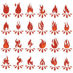 fire icons , fire icons set