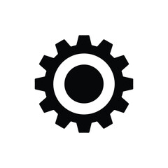 Gear icon vector. wheel, cogwheel, industry, machinery, mechanism symbol vector isolated on white background