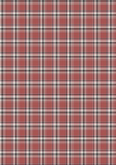 Seamless Red and White Plaid Pattern Texture for Fabric Design