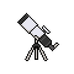 telescope drawing icon pixel art