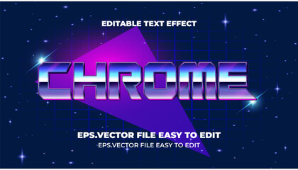 CHROME NEON TEXT ETYLE-EDITABLE TEXT EFFECT © reino