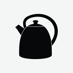 Minimalist Cookware Silhouette Vector – 2D Flat Black Kitchenware Design on White Background