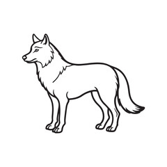 Fototapeta premium gray wolf silhouette vector art