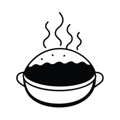 Delicious birthday hamburger illustration on a black background