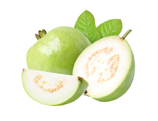 Guava fruit isolated on white background