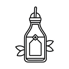 sugarcane juice bottle mockup with label