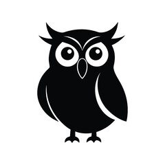 Hooting Owl Vocal Alert Silhouette Vector