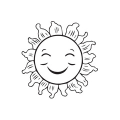 cartoon sun with a smile