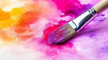 Fototapeta premium Vibrant Watercolor Brushstrokes: An Artist's Palette