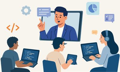 Modern Online Class Concept – Digital Education