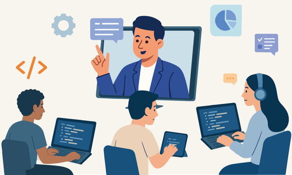 Modern Online Class Concept – Digital Education