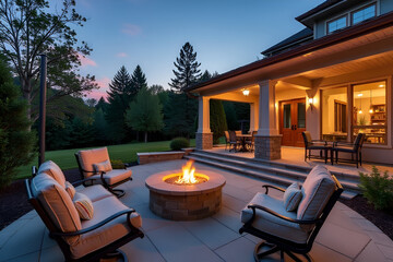 restaurant in the evening